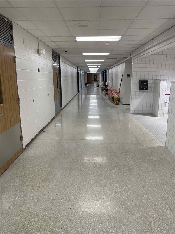 East corridor ready for lockers 